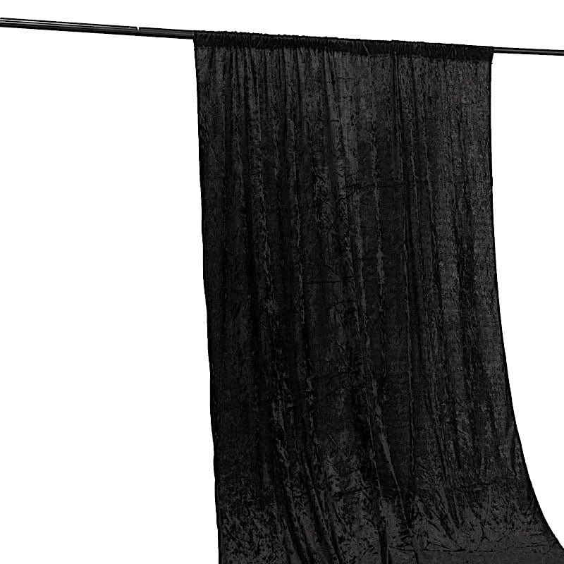 5 ft x 12 ft Premium Smooth Velvet Backdrop Curtain BKDP_VEL_5X12_BLK