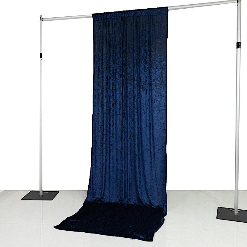 5 ft x 12 ft Premium Smooth Velvet Backdrop Curtain BKDP_VEL_5X12_NAVY