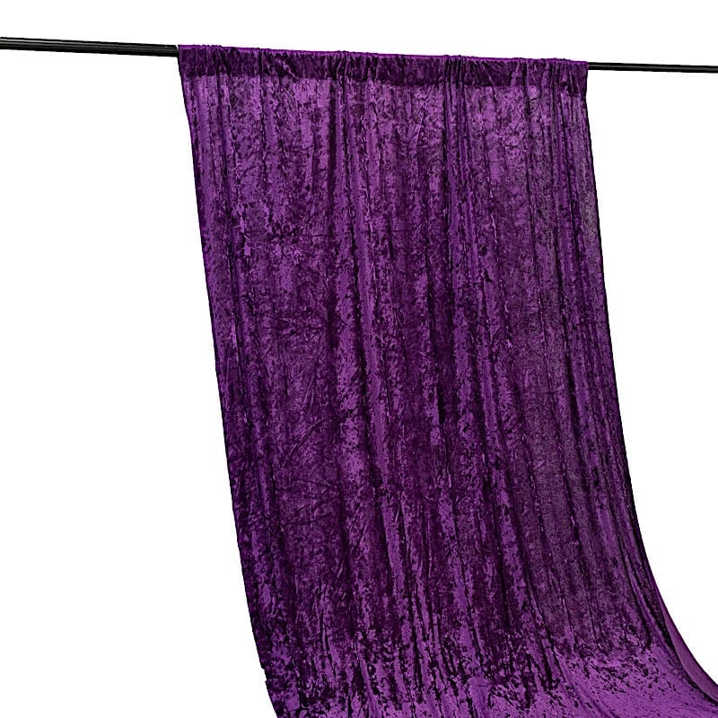 5 ft x 12 ft Premium Smooth Velvet Backdrop Curtain BKDP_VEL_5X12_PURP