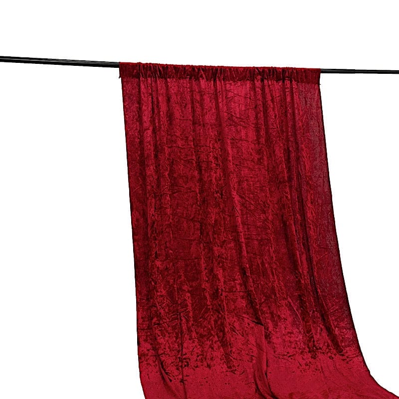 5 ft x 12 ft Premium Smooth Velvet Backdrop Curtain BKDP_VEL_5X12_RED