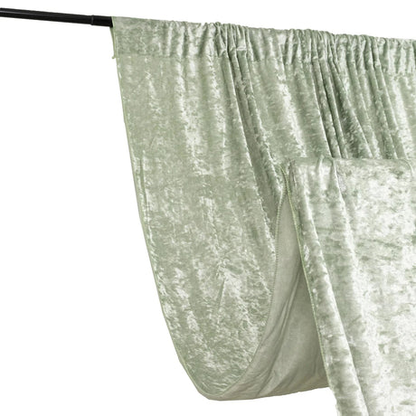 5 ft x 12 ft Premium Smooth Velvet Backdrop Curtain BKDP_VEL_5X12_SAGE