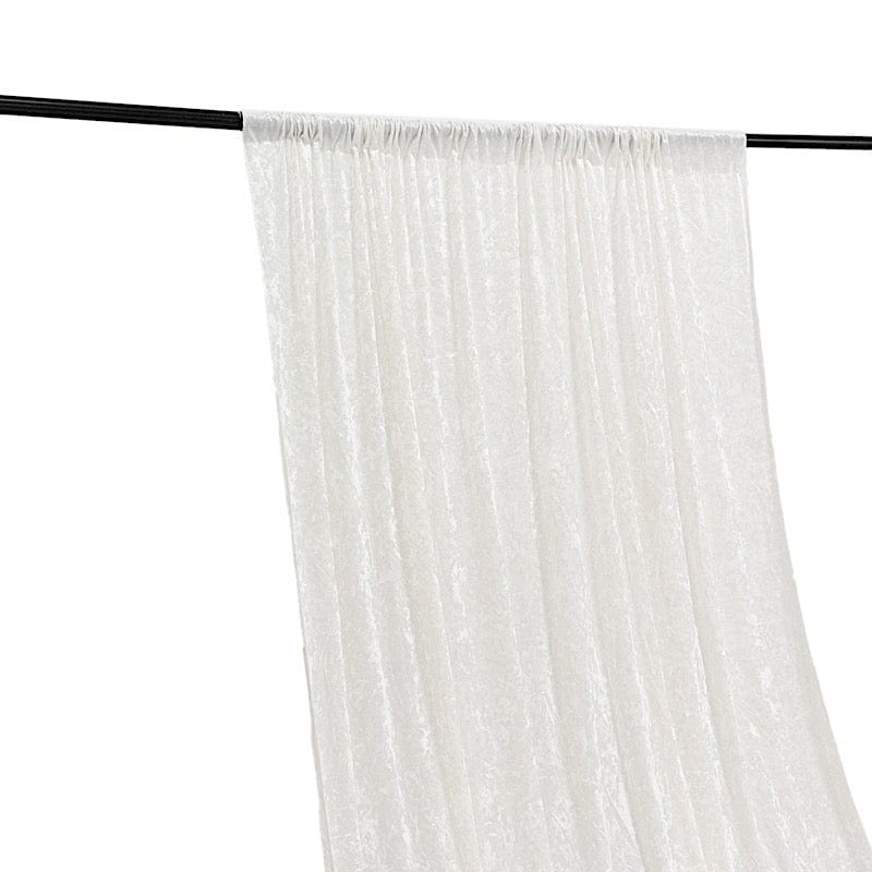 5 ft x 12 ft Premium Smooth Velvet Backdrop Curtain BKDP_VEL_5X12_WHT