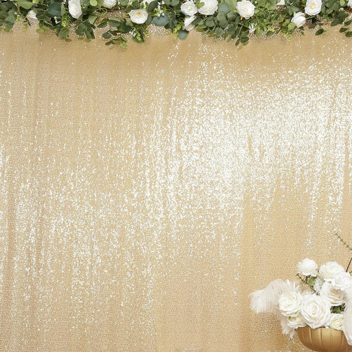 5 ft x 12 ft Sequin Backdrop Curtain Drape Panel with Rod Pocket