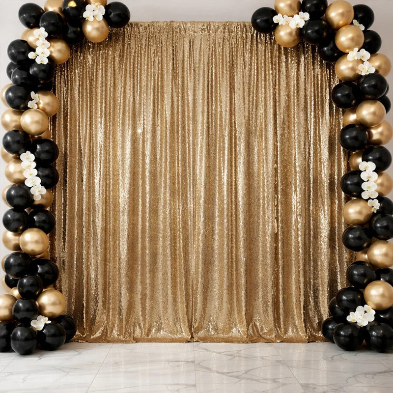 5 ft x 12 ft Sequin Backdrop Curtain Drape Panel with Rod Pocket