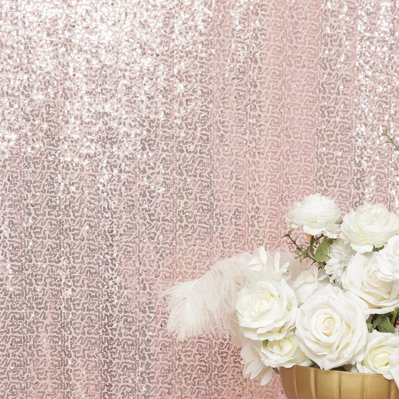 5 ft x 12 ft Sequin Backdrop Curtain Drape Panel with Rod Pocket