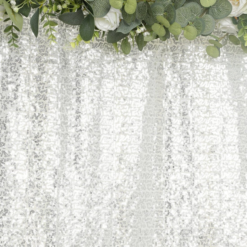 5 ft x 12 ft Sequin Backdrop Curtain Drape Panel with Rod Pocket
