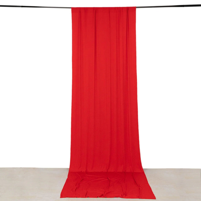 5 ft x 14 ft 4-Way Stretch Spandex Divider Backdrop Curtain CUR_PANSPX_5X14_RED