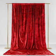 5 ft x 14 ft Crushed Velvet Backdrop Curtain with Rod Pocket