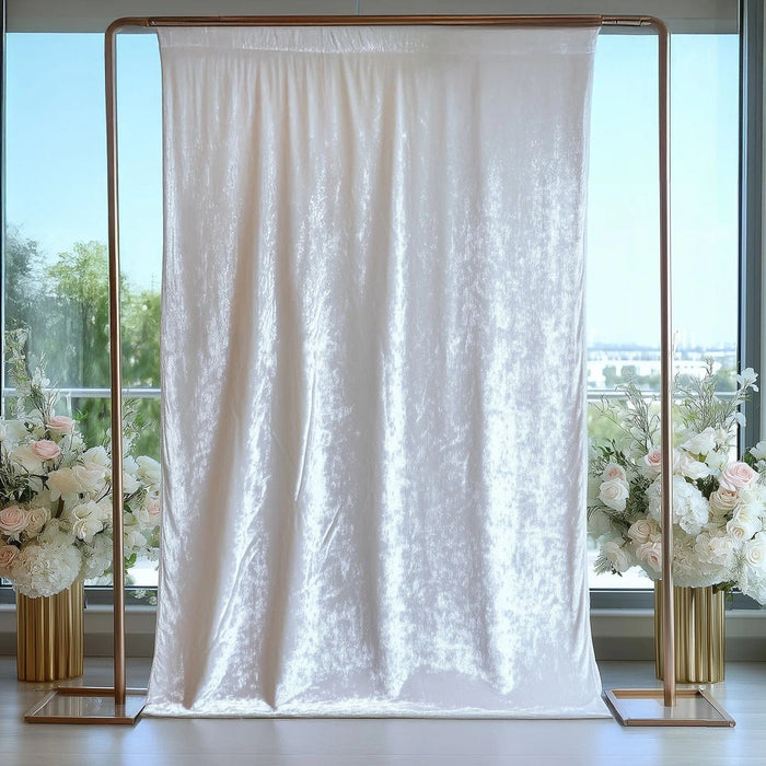 5 ft x 14 ft Crushed Velvet Backdrop Curtain with Rod Pocket