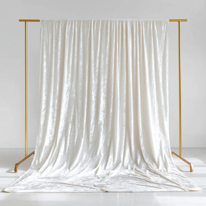 5 ft x 14 ft Crushed Velvet Backdrop Curtain with Rod Pocket