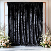 5 ft x 14 ft Crushed Velvet Backdrop Curtain with Rod Pocket