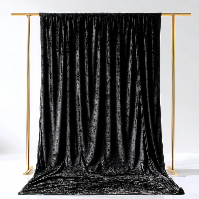 5 ft x 14 ft Crushed Velvet Backdrop Curtain with Rod Pocket