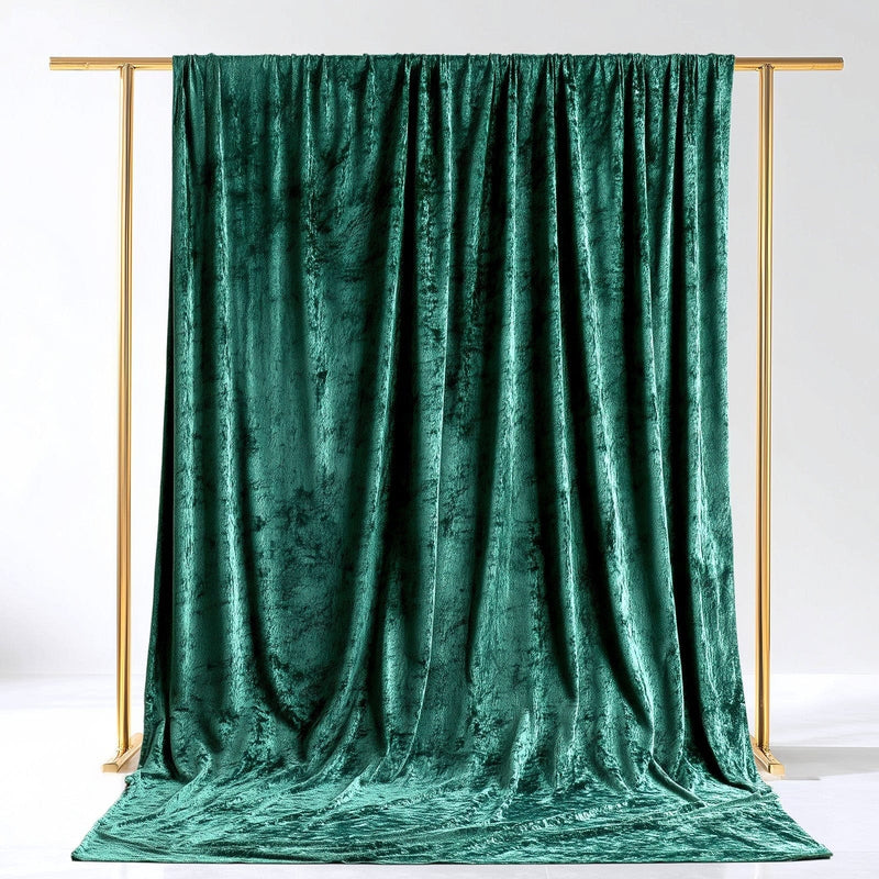 5 ft x 14 ft Crushed Velvet Backdrop Curtain with Rod Pocket
