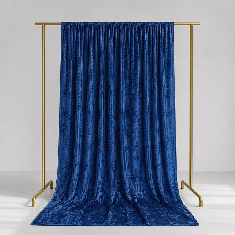 5 ft x 14 ft Crushed Velvet Backdrop Curtain with Rod Pocket