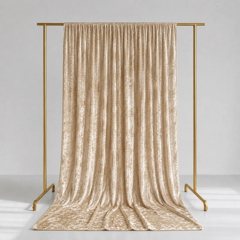 5 ft x 14 ft Crushed Velvet Backdrop Curtain with Rod Pocket