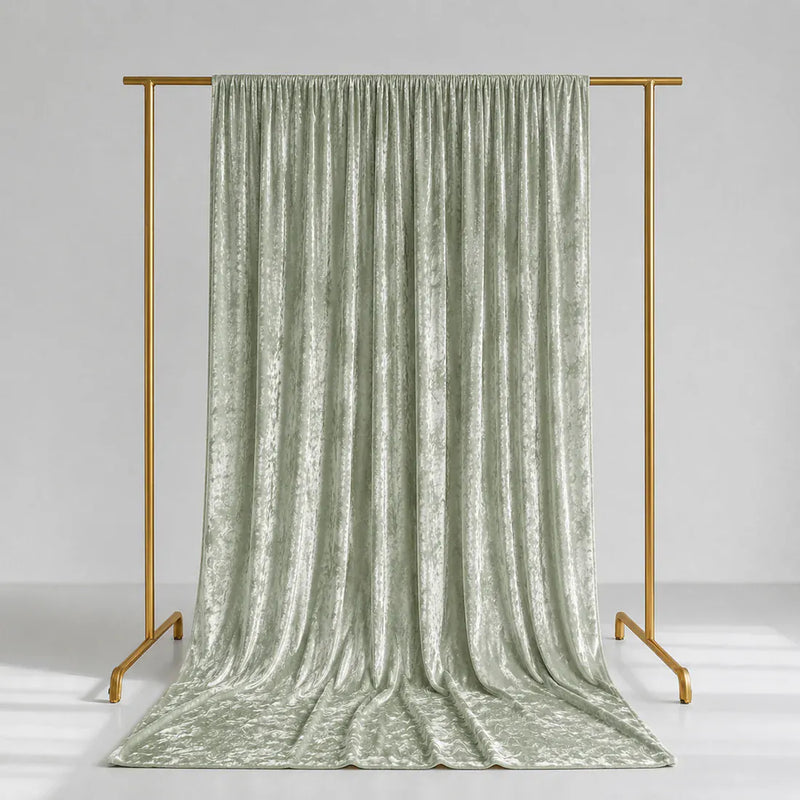 5 ft x 14 ft Crushed Velvet Backdrop Curtain with Rod Pocket
