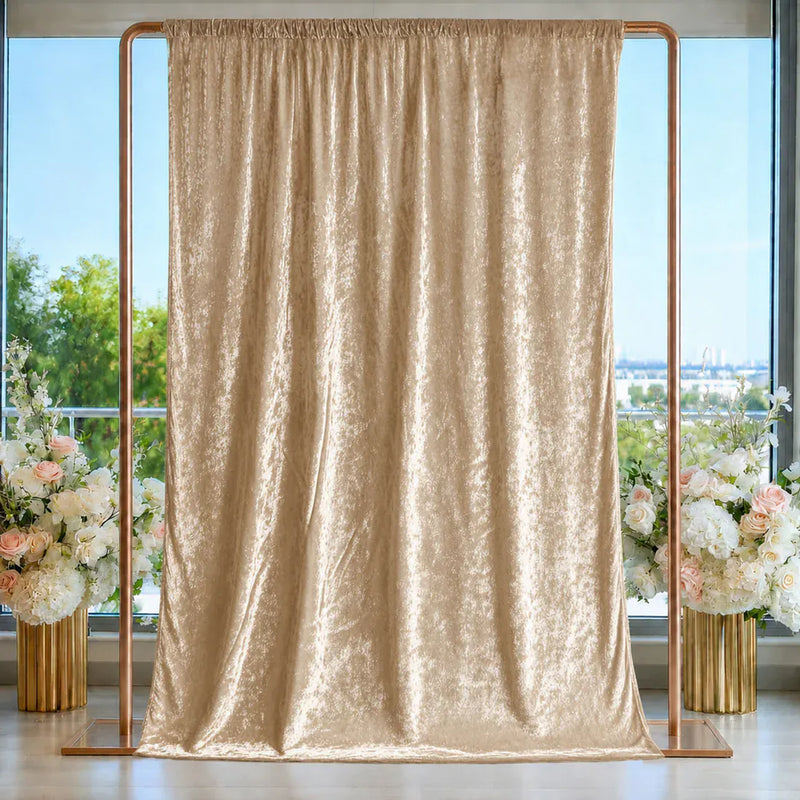 5 ft x 14 ft Crushed Velvet Backdrop Curtain with Rod Pocket