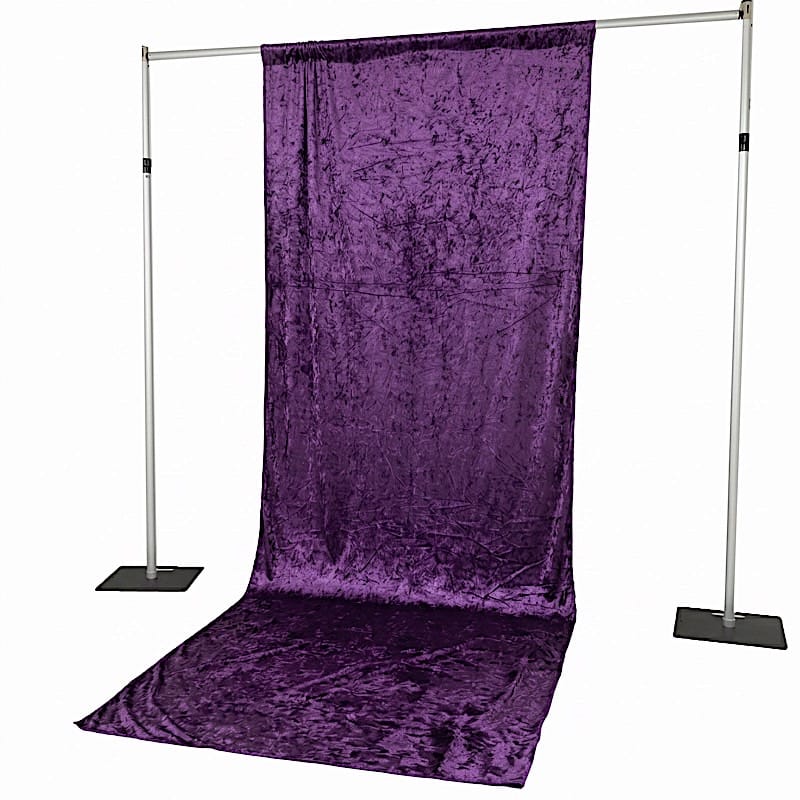 5 ft x 14 ft Crushed Velvet Backdrop Curtain with Rod Pocket