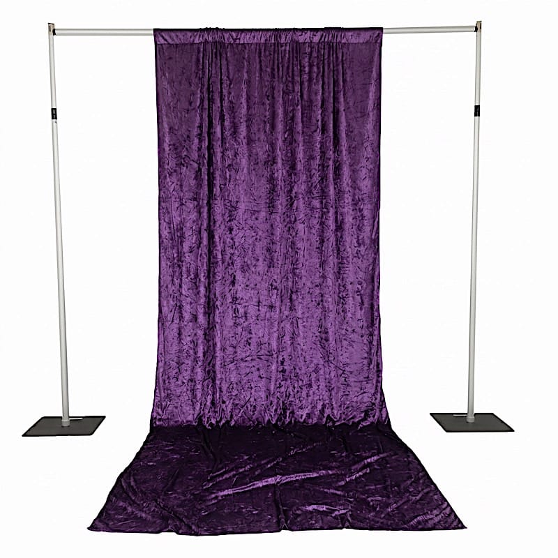 5 ft x 14 ft Crushed Velvet Backdrop Curtain with Rod Pocket