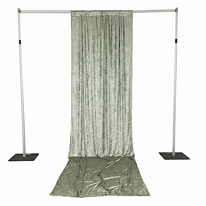 5 ft x 14 ft Crushed Velvet Backdrop Curtain with Rod Pocket