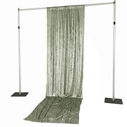 5 ft x 14 ft Crushed Velvet Backdrop Curtain with Rod Pocket