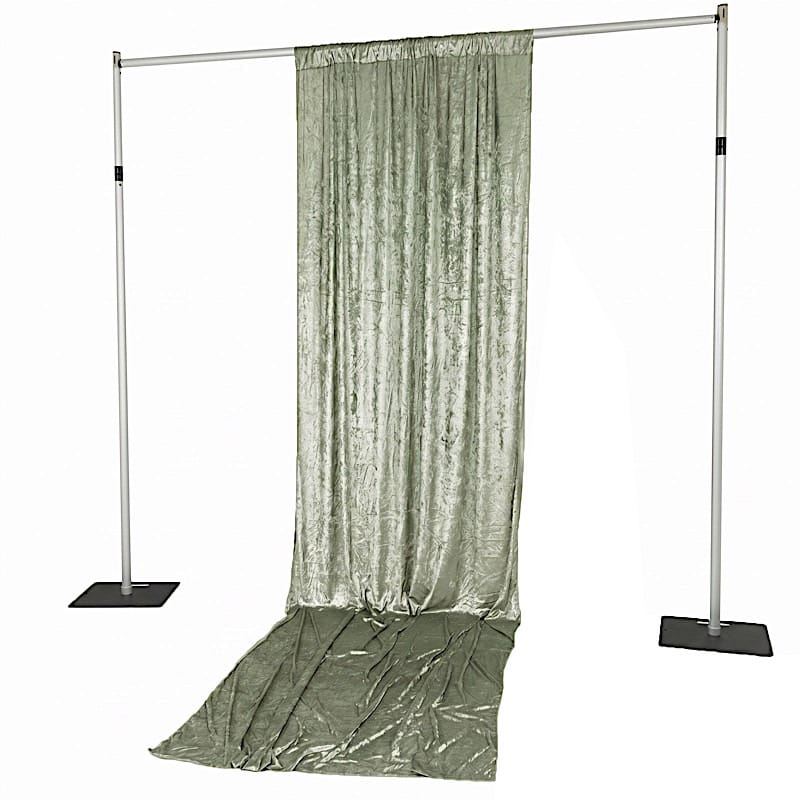 5 ft x 14 ft Crushed Velvet Backdrop Curtain with Rod Pocket