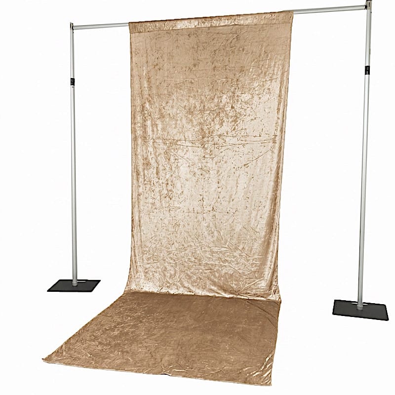 5 ft x 14 ft Crushed Velvet Backdrop Curtain with Rod Pocket
