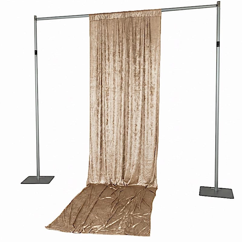 5 ft x 14 ft Crushed Velvet Backdrop Curtain with Rod Pocket