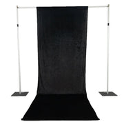 5 ft x 14 ft Crushed Velvet Backdrop Curtain with Rod Pocket BKDP_VEL_5X14_BLK
