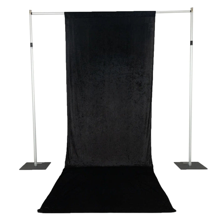 5 ft x 14 ft Crushed Velvet Backdrop Curtain with Rod Pocket BKDP_VEL_5X14_BLK