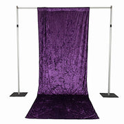 5 ft x 14 ft Crushed Velvet Backdrop Curtain with Rod Pocket BKDP_VEL_5X14_PURP