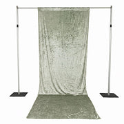5 ft x 14 ft Crushed Velvet Backdrop Curtain with Rod Pocket BKDP_VEL_5X14_SAGE