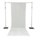 5 ft x 14 ft Crushed Velvet Backdrop Curtain with Rod Pocket BKDP_VEL_5X14_WHT