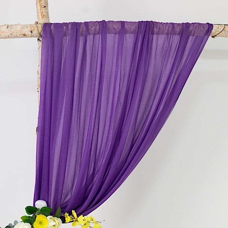 5 ft x 14 ft Sheer Chiffon Curtain Backdrop Drapery Panel