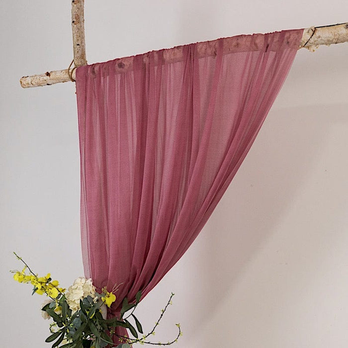 5 ft x 14 ft Sheer Chiffon Curtain Backdrop Drapery Panel