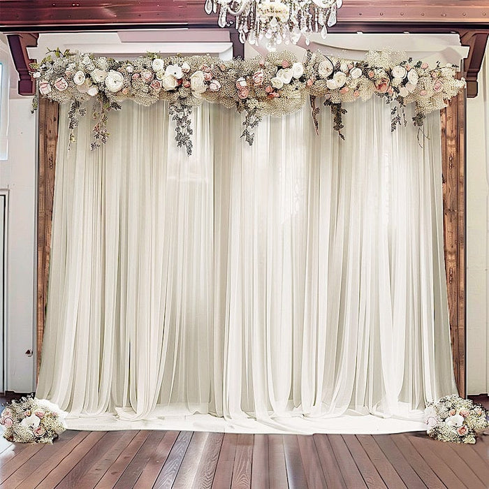 5 ft x 14 ft Sheer Chiffon Curtain Backdrop Drapery Panel