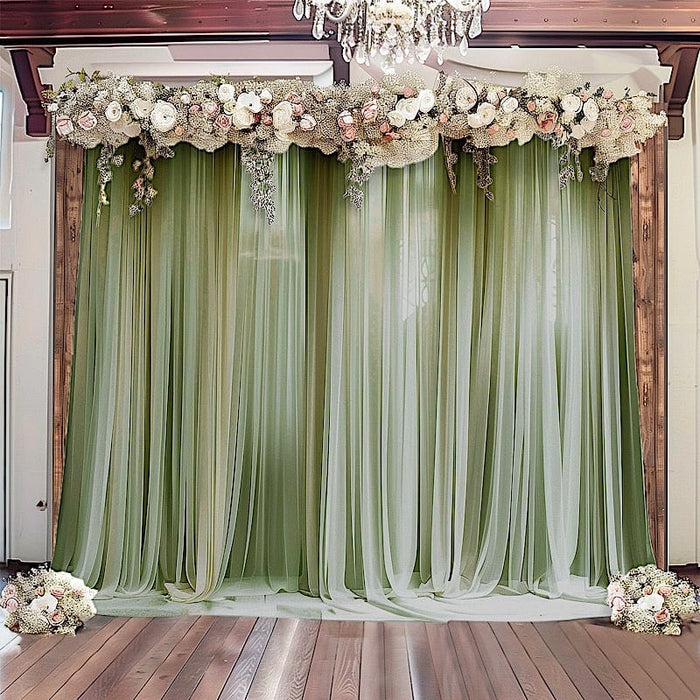 5 ft x 14 ft Sheer Chiffon Curtain Backdrop Drapery Panel