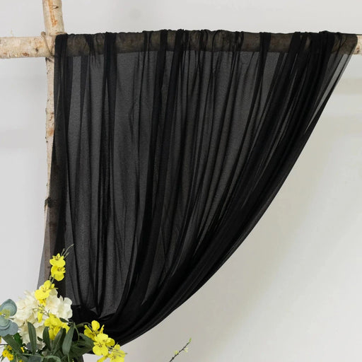 5 ft x 14 ft Sheer Chiffon Curtain Backdrop Drapery Panel
