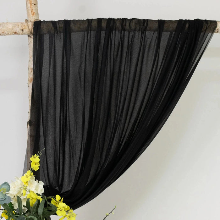 5 ft x 14 ft Sheer Chiffon Curtain Backdrop Drapery Panel