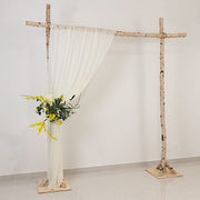 5 ft x 14 ft Sheer Chiffon Curtain Backdrop Drapery Panel CUR_PANCHIF01_5X14_IVR