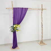 5 ft x 14 ft Sheer Chiffon Curtain Backdrop Drapery Panel CUR_PANCHIF01_5X14_PURP