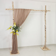 5 ft x 14 ft Sheer Chiffon Curtain Backdrop Drapery Panel CUR_PANCHIF01_5X14_TAUP