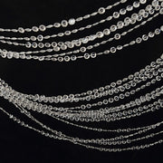 5 ft x 16 ft Acrylic Crystal Beaded Curtain with Polyester Rod Pocket - Clear CUR_F02_5X16FT_CLR