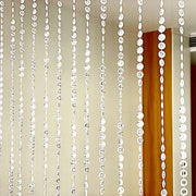 5 ft x 16 ft Acrylic Crystal Beaded Curtain with Polyester Rod Pocket - Clear CUR_F02_5X16FT_CLR