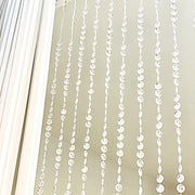 5 ft x 16 ft Acrylic Crystal Beaded Curtain with Polyester Rod Pocket - Clear CUR_F02_5X16FT_CLR