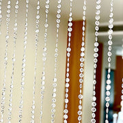 5 ft x 16 ft Acrylic Crystal Beaded Curtain with Polyester Rod Pocket - Clear CUR_F02_5X16FT_CLR