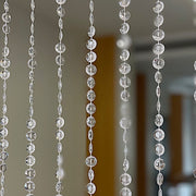 5 ft x 16 ft Acrylic Crystal Beaded Curtain with Polyester Rod Pocket - Clear CUR_F02_5X16FT_CLR