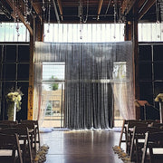 5 ft x 16 ft Acrylic Crystal Beaded Curtain with Polyester Rod Pocket - Clear CUR_F02_5X16FT_CLR