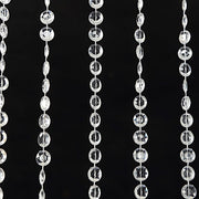 5 ft x 16 ft Acrylic Crystal Beaded Curtain with Polyester Rod Pocket - Clear CUR_F02_5X16FT_CLR