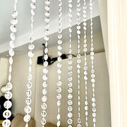 5 ft x 16 ft Acrylic Crystal Beaded Curtain with Polyester Rod Pocket - Clear CUR_F02_5X16FT_CLR